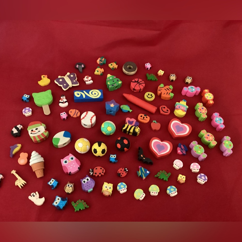 Collectibles erasers lot